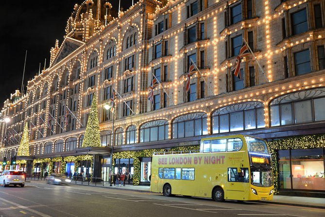 London by Night Sightseeing Tour - Open top bus - Illuminations at Westminster and the Houses of Parliament