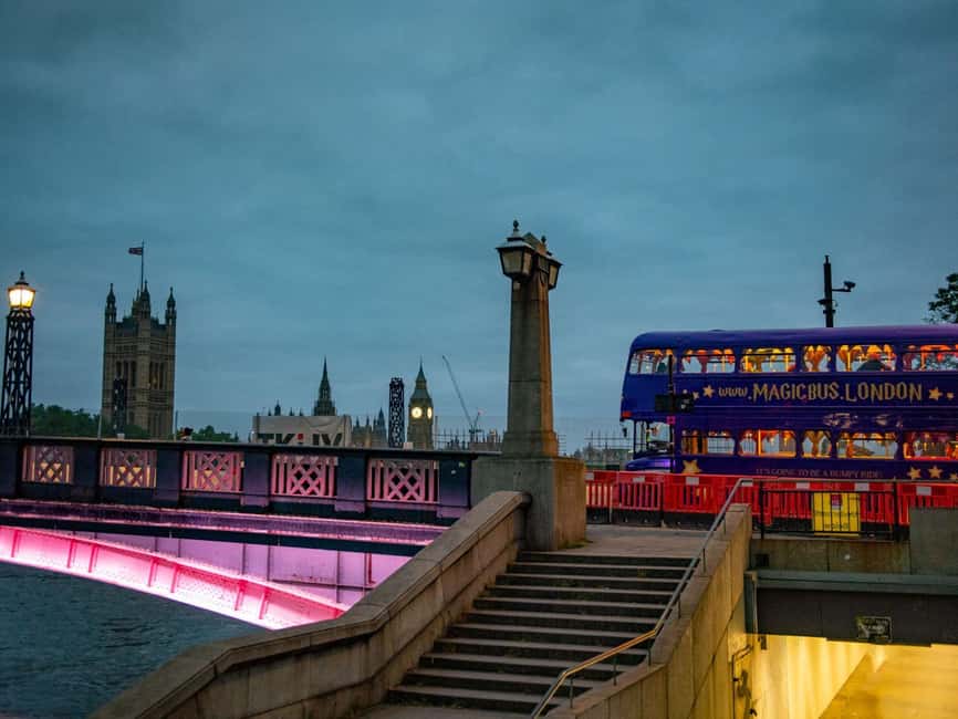 London: Harry Potter Lumos Christmas Lights Bus Tour - The Magic of the Purple Routemaster Bus