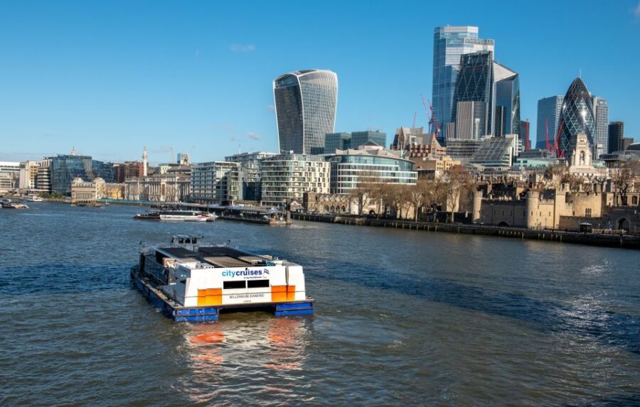 London River Thames Lunch Cruise - The Modern Vessel with Panoramic Views
