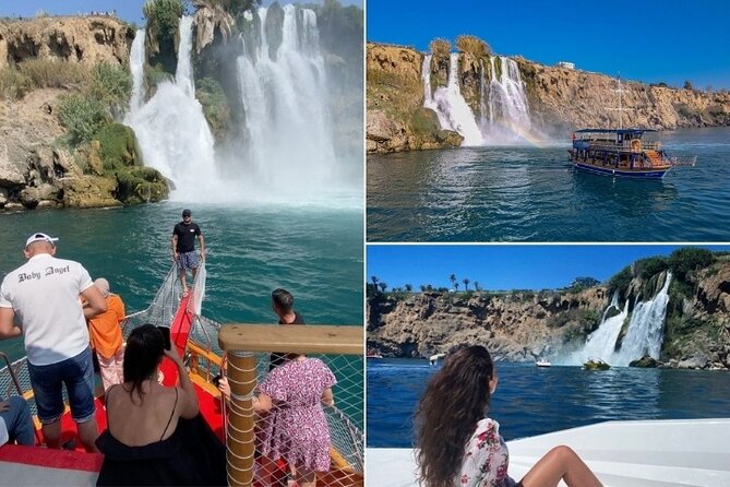 Lower Düden Waterfall Boat Cruise Tour With Lunch and Drinks - Enjoying the Waterfalls During Swims and Cave Exploration