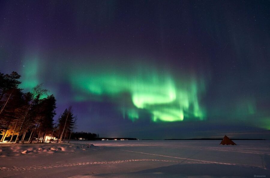 Luleå : Northern lights snowmobile tour - The Snowmobile Route in the Arctic Night
