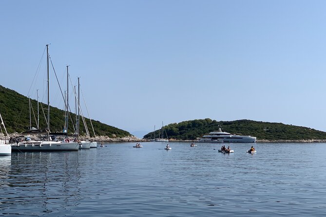 Luxury Day Cruises to Ithaca - swimming, snorkeling food and more ! - Enjoying a Traditional Greek Lunch at Skinos Bay