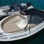 Luxury Eden 18 Private Self-drive boat hire in Latchi - Exploring the Famous Bays and Marine Life