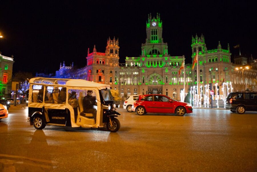 Madrid: Private Christmas Lights Tour by Eco Tuk-Tuk - The Route: From Alcala Gate to Museo del Prado