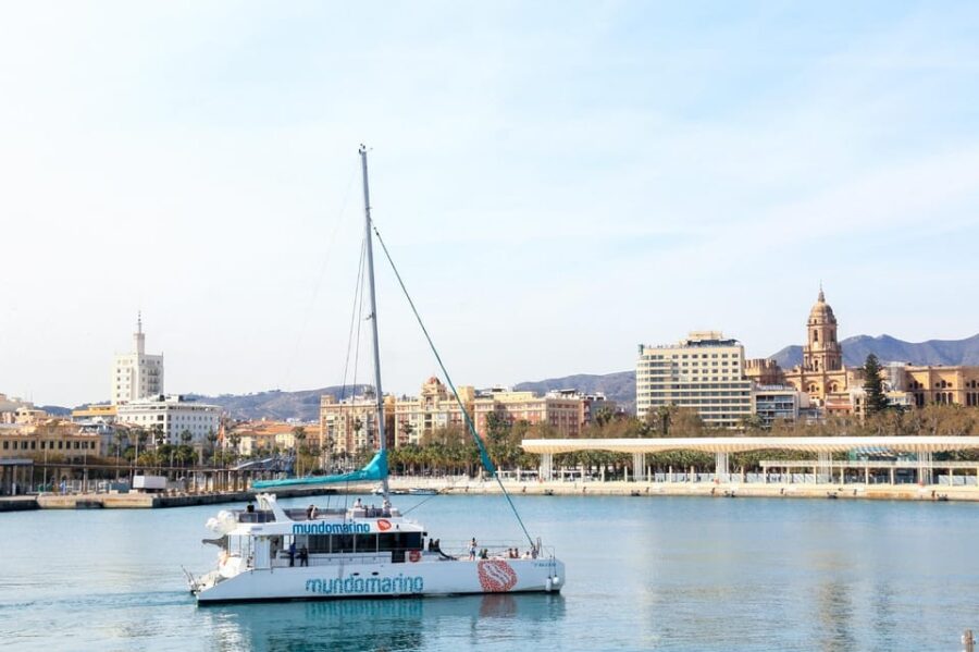 Malaga: Sailing Catamaran with Swimming and Paella Lunch - Setting Sail on a Spacious Catamaran in Malaga