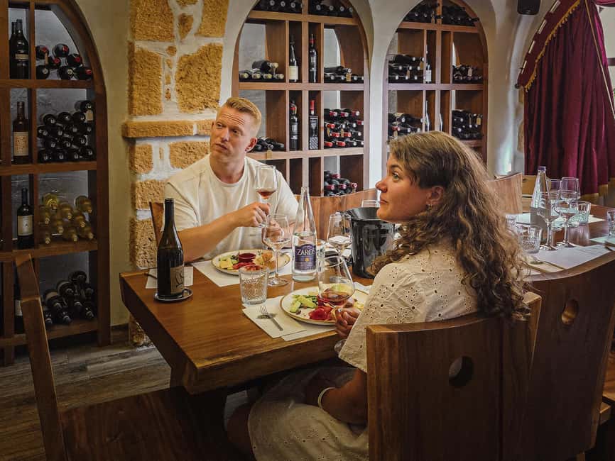 Malia: Food and wine pairing at Avli restaurant - Starting Point at Agiou Ioannou in Malia Old Town