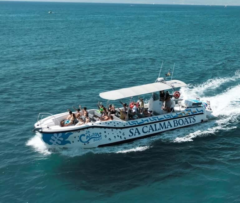 Mallorca Marine reserve: Visit caves, cliffs and snorkeling - Setting out on a Modern Speedboat to Palma Bay