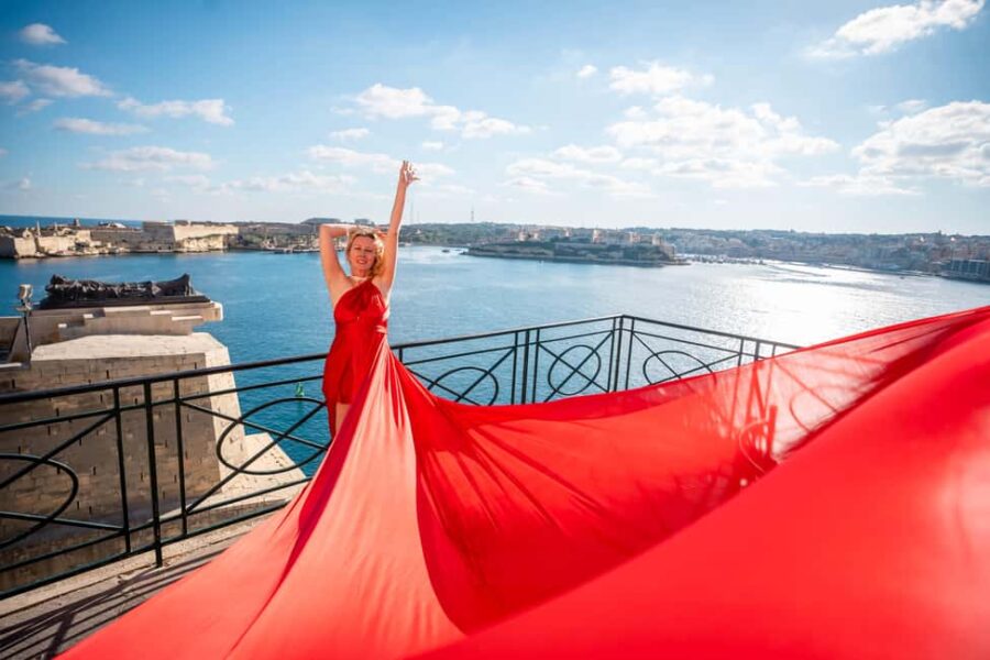 Malta: Flying Dress Photoshoot & Video Experience - The Professional Photographer and Assistant Role