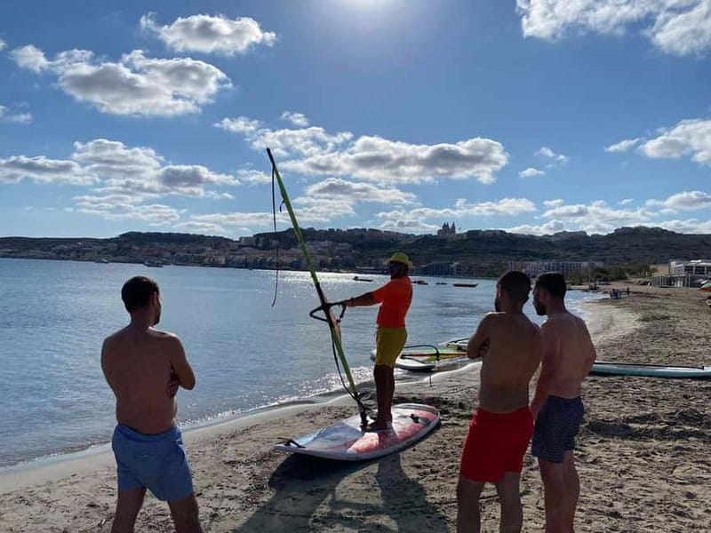 Mellieha: Windsurfing Lesson for Beginners - Starting Point: Melieha Bay Opposite Ghadira Nature Reserve