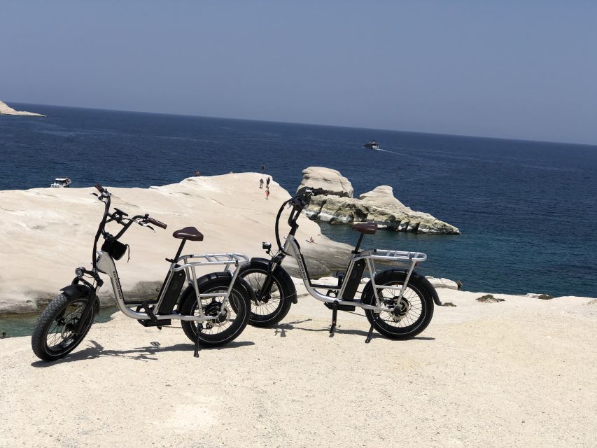 Milos: Half day electric bike tour with Sarakiniko beach - The Starting Point at Thalassitra Travel Agency