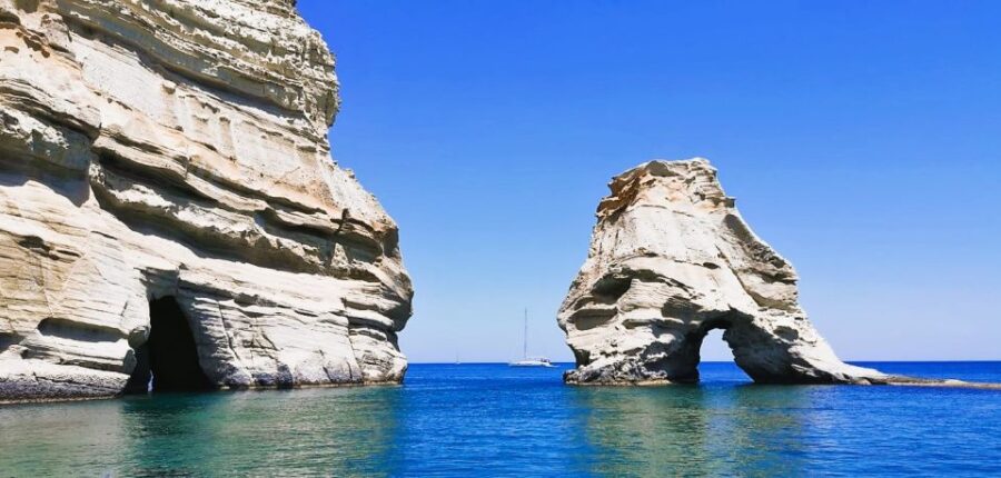 Milos: South Coast Private RIB Cruise with Kleftiko Visit - Cruising through the Kimolos-Milos Strait and Poliegos Island