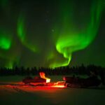 Muotkantunturi Park, Inari - Intense Northern Lights on a Lappish Sleigh - The Charm of the Sámi Sleigh and Snowmobile Experience