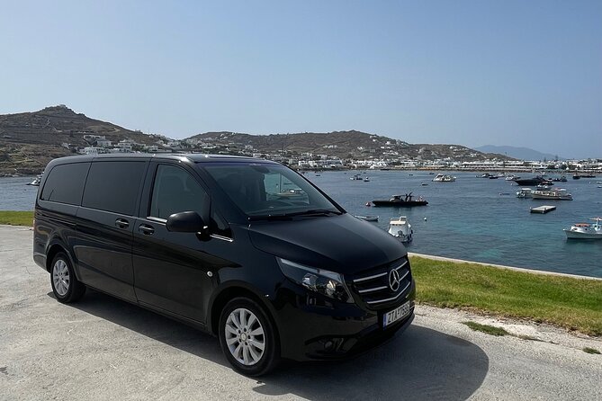 Mykonos Island VIP Transfers: 24/7 Private Transportation 1-Way - Meeting Point at Wine Room MykonosFambrika