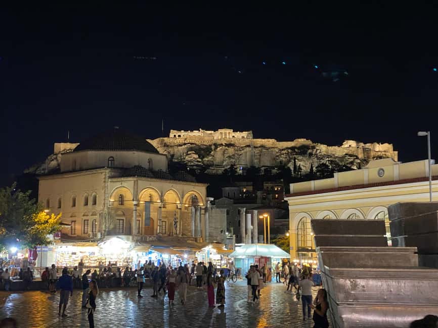 NIGHT WALK THROUGH PLAKA, MONASTIRAKI AND ANAFIOTIKA - Meeting Point and Practical Details in Athens