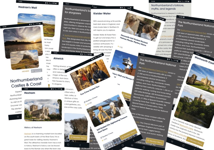 Northumberland Castles & Coast Online Road Trip Travel Guide - Exploring the Northumberland National Park