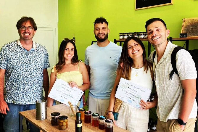 Olive oil tasting with seminar in Metagitsi - Halkidiki - Starting Point at Toleo Olive Oil Producer Market in Metagitsi