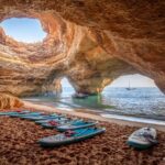 Paddleboarding adventure at Benagil caves - Exploring the Secluded Beaches of Portugal’s Coastline