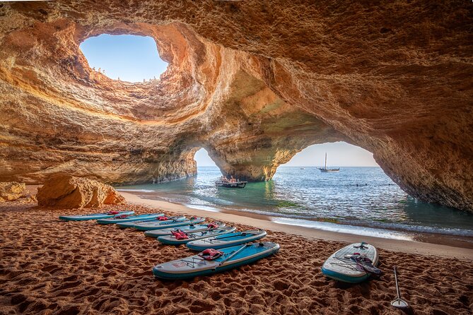 Paddleboarding adventure at Benagil caves - Exploring the Secluded Beaches of Portugal’s Coastline