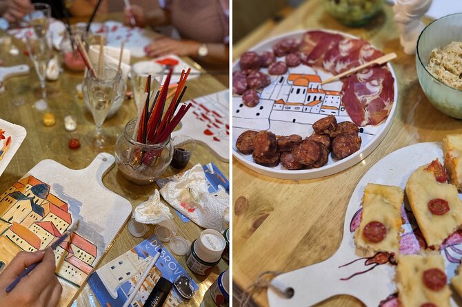 Paint,Sip&Savor Local Flavor:Discover Dubrovnik Like Never Before - Creating Your Own Eco-Friendly Serving Board in a Cozy Art Studio