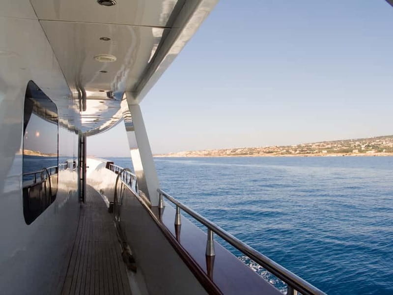Paphos: Adults Only Cruise with Drinks, Food, Bus, Swim Stop - The Luxurious Ocean Flyer Yacht