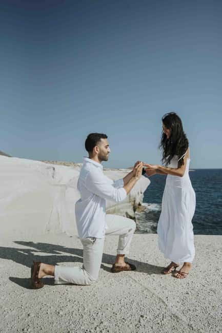 Photo & Drone video at Sarakiniko Beach - Starting Point and Pick-up Options in Milos