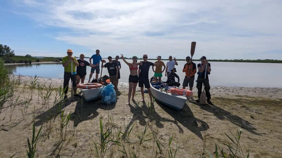 Po Delta: Guided canoe tour through natural oases - Reaching the Desolate Island with Pristine Beaches