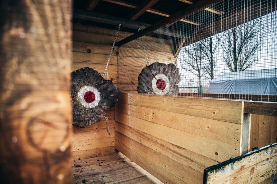 Prague: Axe Throwing Experience with Barbecue and Beer - From Prague to the Outdoor Firing Range