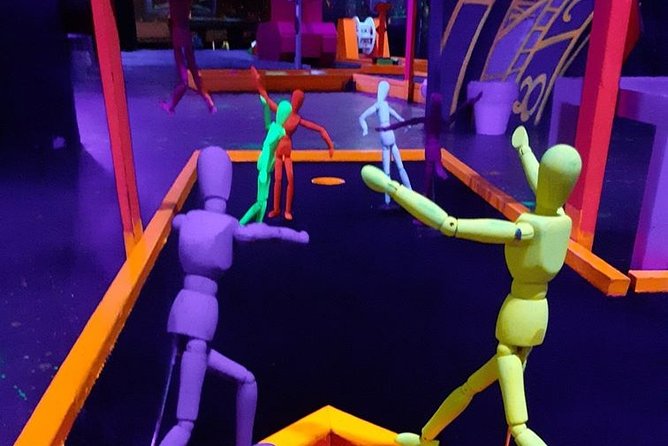Prague Black Light Mini Golf and Games Tour Including Free Drinks - Central Location Near Old Town Square