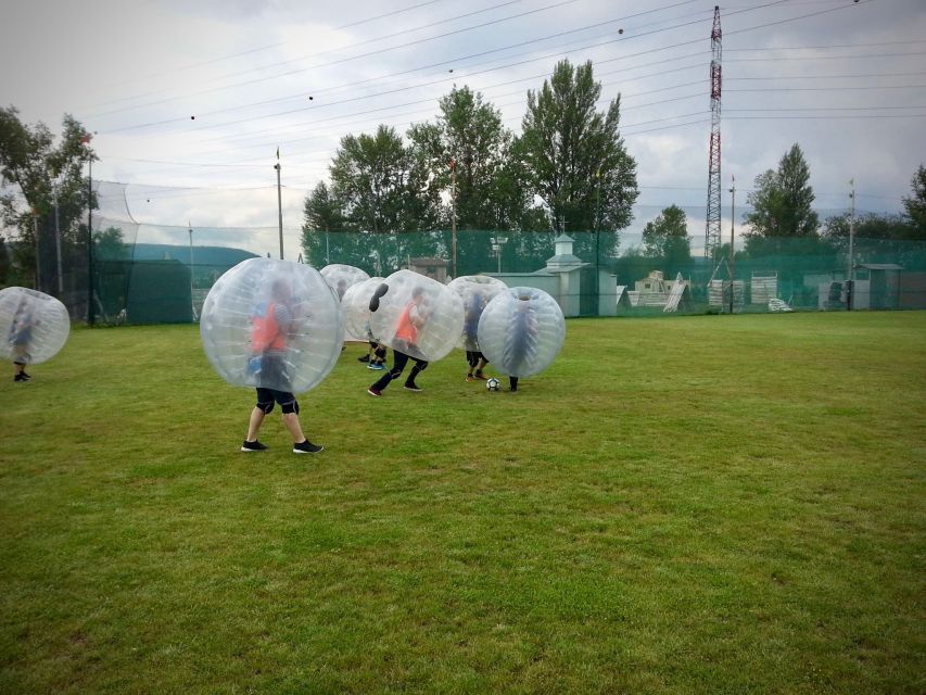 Prague: Bubble Football and Archery Combo Experience - The Bubble Football Experience: Run, Crash, and Roll Safely