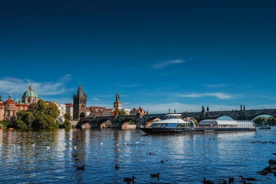 Prague: Evening Vltava River Eco Cruise with Prosecco - Modern Eco-Friendly Boat Offers a Quiet, Clean Ride