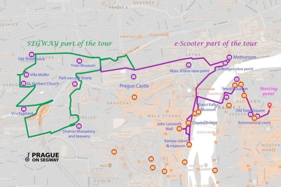 Prague: Half-Day Guided Tour by Segway and E-Scooter - Starting the Tour in Prague’s Historic Center