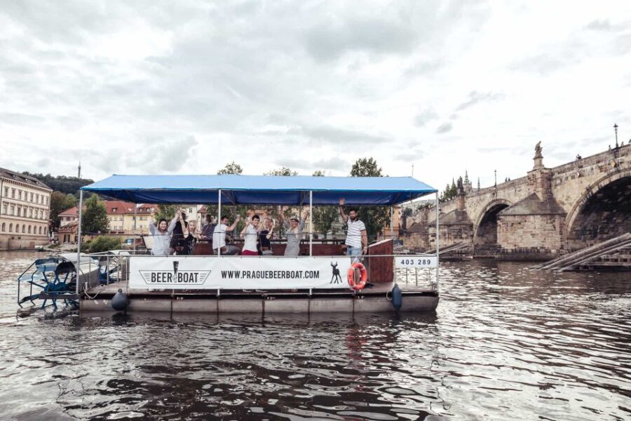 Prague: Private Cycle Boat River Tour with Beer or Prosecco - Highlights of Passing Under Charles Bridge and By Prague Castle