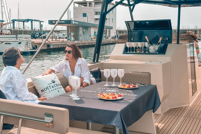 Private catamaran sailing experience around Barcelona - The Alexa Hangover Catamaran: Modern Comfort and Impressive Space