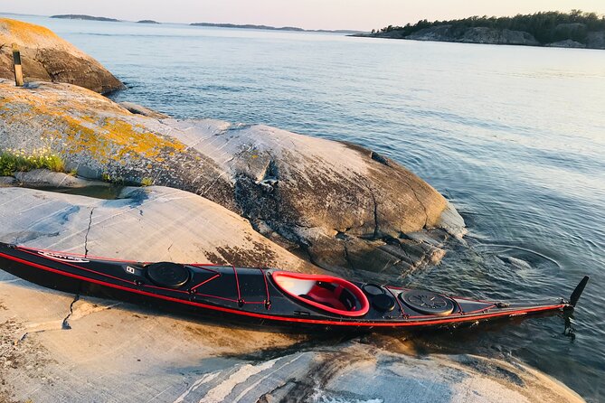 PRIVATE Sunset Kayaking in Stockholm Archipelago Nature Reserve - Kayaking Equipment and Comfort
