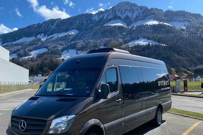 Private transfer from Bern City to Zurich Airport - Onboard Comforts: Wi-Fi and Bottled Water