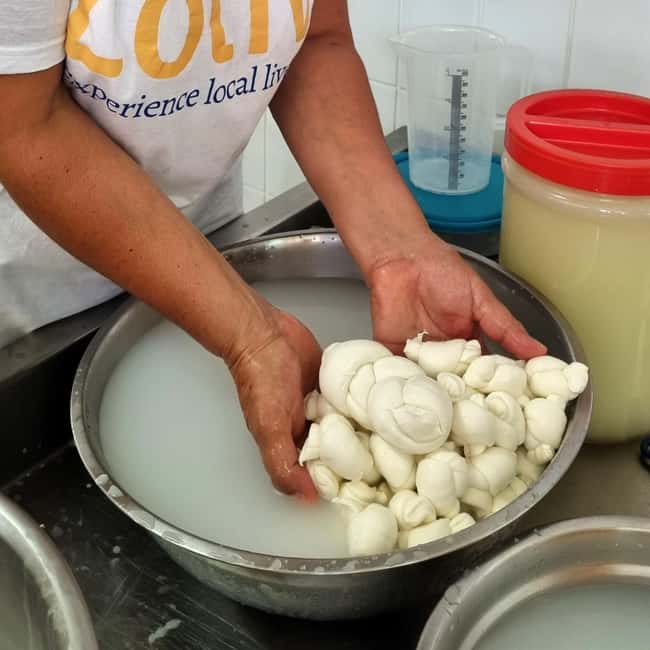 Putignano: Make and taste still warm mozzarella - Meet Sara at Her Apulian Masseria Surrounded by Olive Trees
