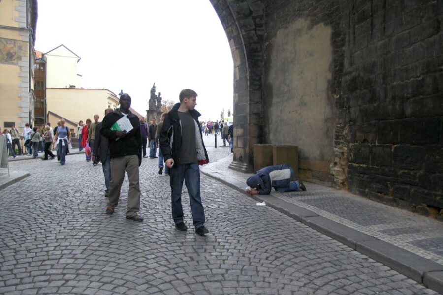 Real Prague Tour - Starting Point at the Czech National Bank Entrance