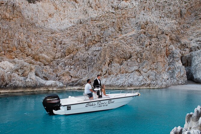 RENT A BOAT 5,5m-30hp LICENCE FREE MARATHI - Starting Point at Notos Mare in Marathi, Crete