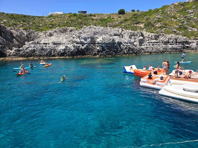 Rhodes: Gulet Trip with Food, Drinks, SUP, Kayak & Swimming - Exploring Anthony Quinn Bay