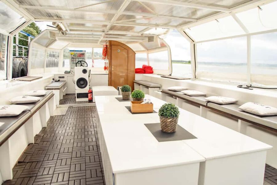 Riga: Boat Trip to Meaparks (Zoo) or Back to Riga - The Modern Vessel AGNES: Comfort and Eco-conscious Design