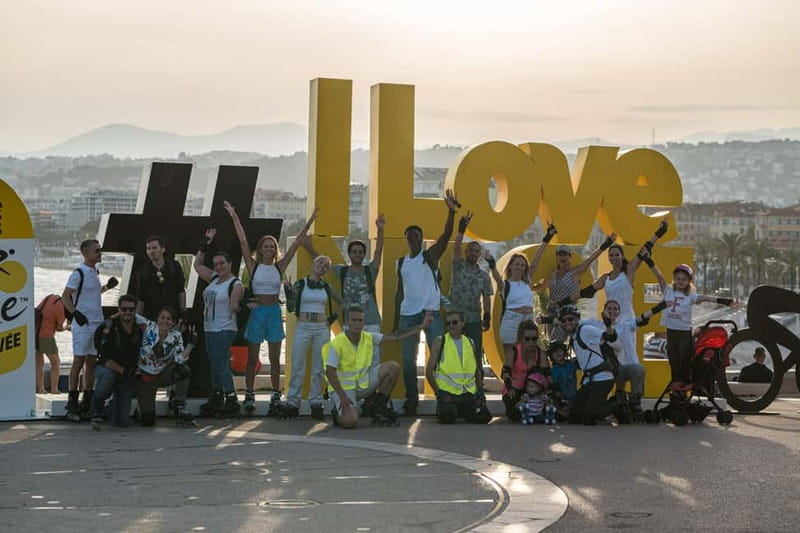 Rollerblading in Nice at sunset with live music! - Starting Point at Place Massena and the Guided Tour Route