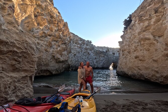 Romantic Sunset Kayaking Tour in Milos - The Sunset Begins at Alogomandra Beach