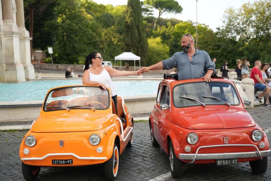 Rome: Ciao Bella Fiat 500 Vintage Journey with Aperol Spritz - The Charm of Rome in a Vintage Fiat