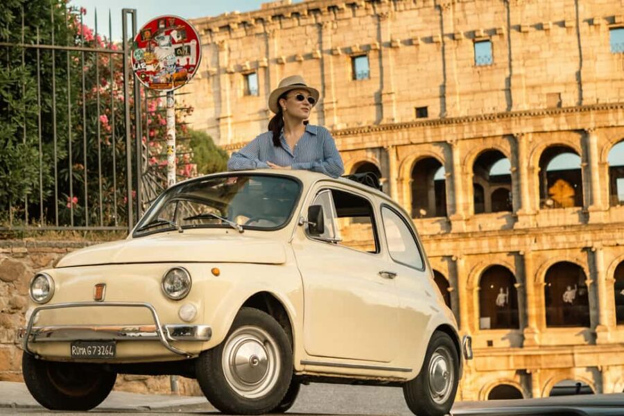 Rome in Style: Fiat Cinquecento Colosseum Photoshoot - The Unique Appeal of the Fiat Cinquecento and Colosseum Combo