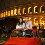 Rome: Night photosession in a Fiat 500 with Aperol Spritz - Cruising Rome in a Vintage Fiat 500
