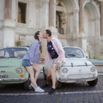 Rome: Photography service with Classic car fiat 500 - Starting at the Iconic Oppio Cafe in Rome