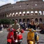Rome Vespa Photoshoot Experience with Free Transportation - Riding the Vespa to the Colosseum for the First Photoshoot