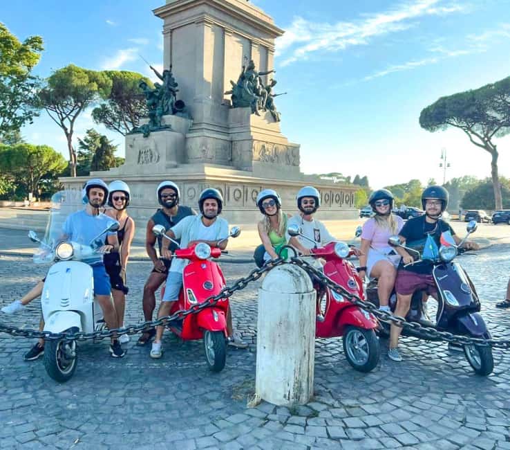 Rome: Vespa tour When in Rome with Dessert and Photography - Scenic Stops with Panoramic Views
