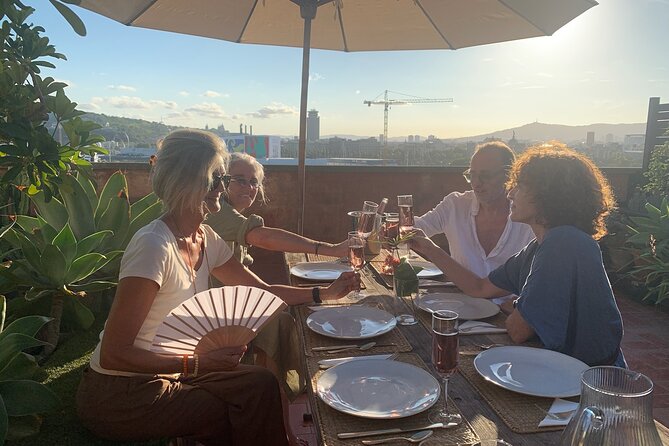 Rooftop Paella Seafood Cooking Class Experience in Barcelona - Dining with a View on the Rooftop Terrace