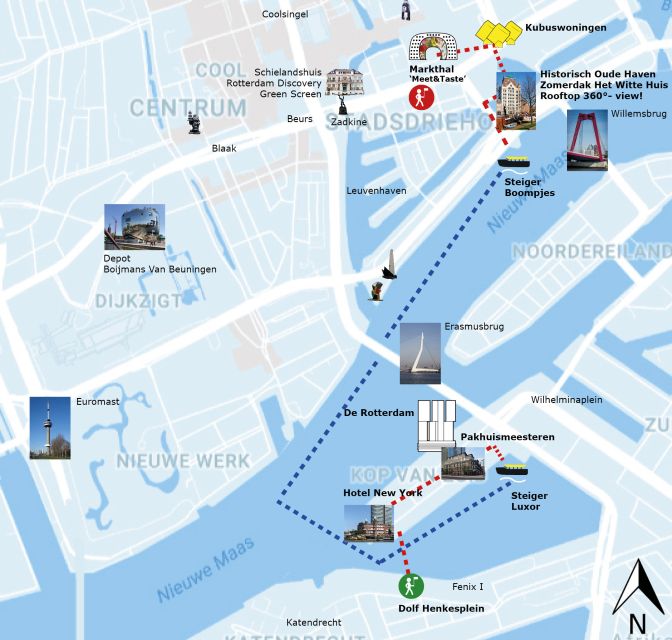Rotterdam: De Rotterdam, Cube Houses, Watertaxi and Markthal - Starting Point and Group Size
